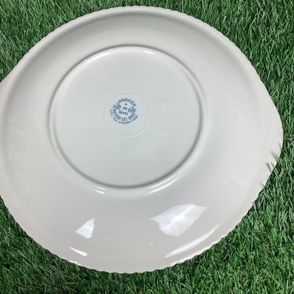 Harker Ware Pottery Platter Plates Gray Set of 2 - Picture 8 of 9